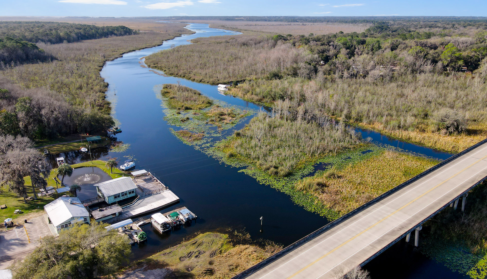 Aerial View with River